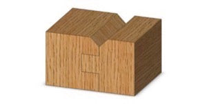 Whiteside 3374 Vee Panel Tongue & Groove Router Bit Set 1/2" Shank 2 Flute