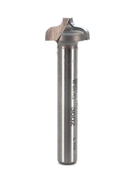 Whiteside 3602 Plunge Ogee Router Bit 3/32" Radius 1/8" Small Diameter 1/2" Large Diameter 1/4" Cut Length 2 Flute 1/4" Shank