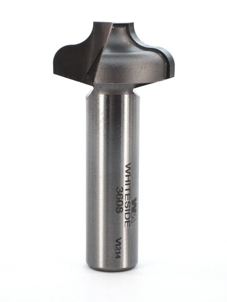 Whiteside 3608 Plunge Ogee Router Bit 3/16" Radius 3/8" Small Diameter 1 1/8" Large Diameter 1/2" Cut Length 1/2" Shank 2 Flute