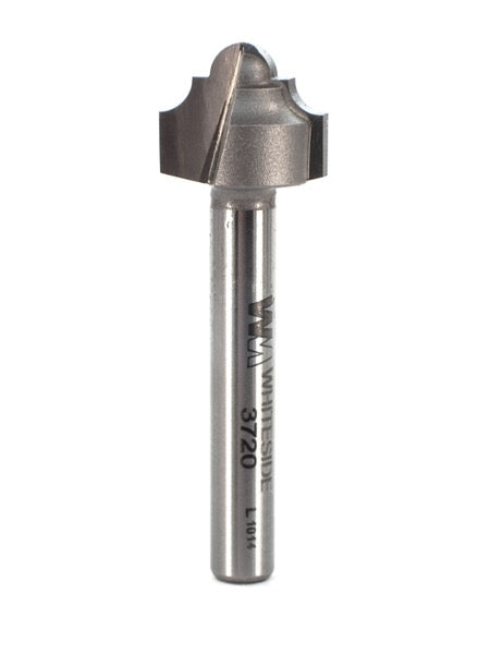 Whiteside 3720 Classical Round Bottom Router Bit 1/8" Radius 5/8" Large Diameter 1/2" Cut Length 1/2" Shank 2 Flute