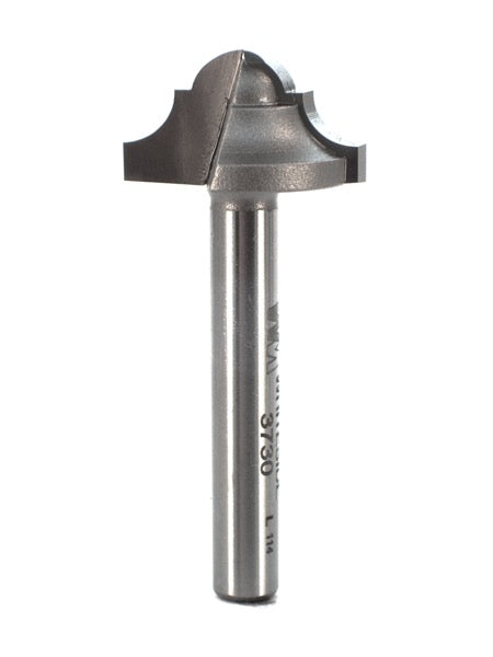 Whiteside 3730 Classical Round Bottom Router Bit 3/16" Radius 7/8" Large Diameter 1/2" Cut Length 1/4" Shank 2 Flute
