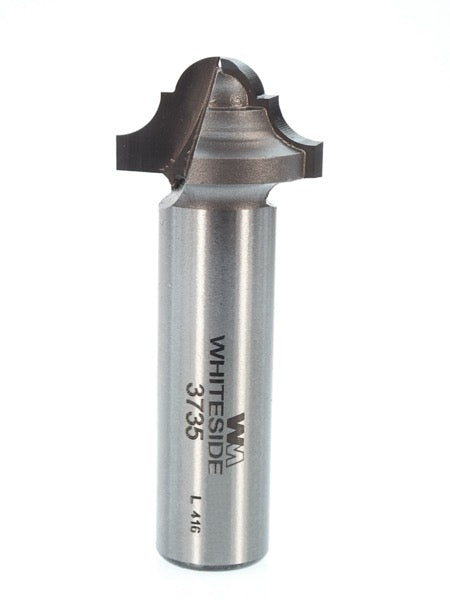 Whiteside 3735 Classical Round Bottom Router Bit 3/16" Radius 7/8" Large Diameter 1/2" Cut Length 1/2" Shank 2 Flute