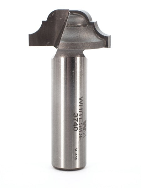 Whiteside 3740 Classical Round Bottom Router Bit 3/16" Radius 1-1/8" Large Diameter 1/2" Cut Length 1/2" Shank 2 Flute