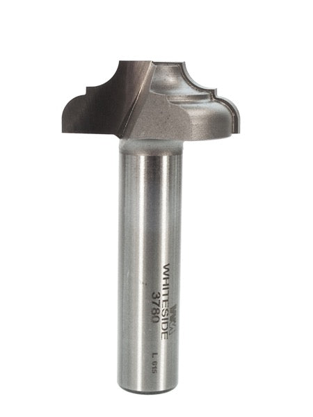 Whiteside 3780 Classical Flat Bottom Router Bit 13/64" Radius 1-3/8" Large Diameter 9/16" Cut Length 1/2" Shank 2 Flute