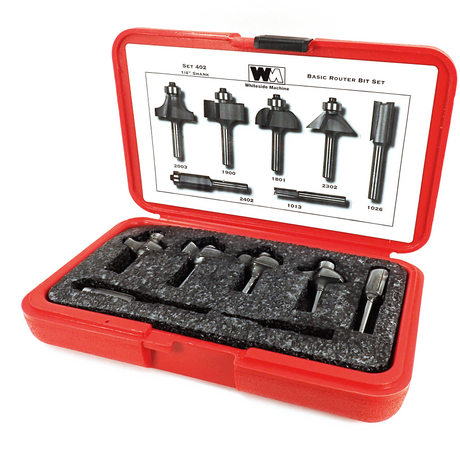 Whiteside 402 402 7 Piece Basic Router Bit Set 1/4" Shank