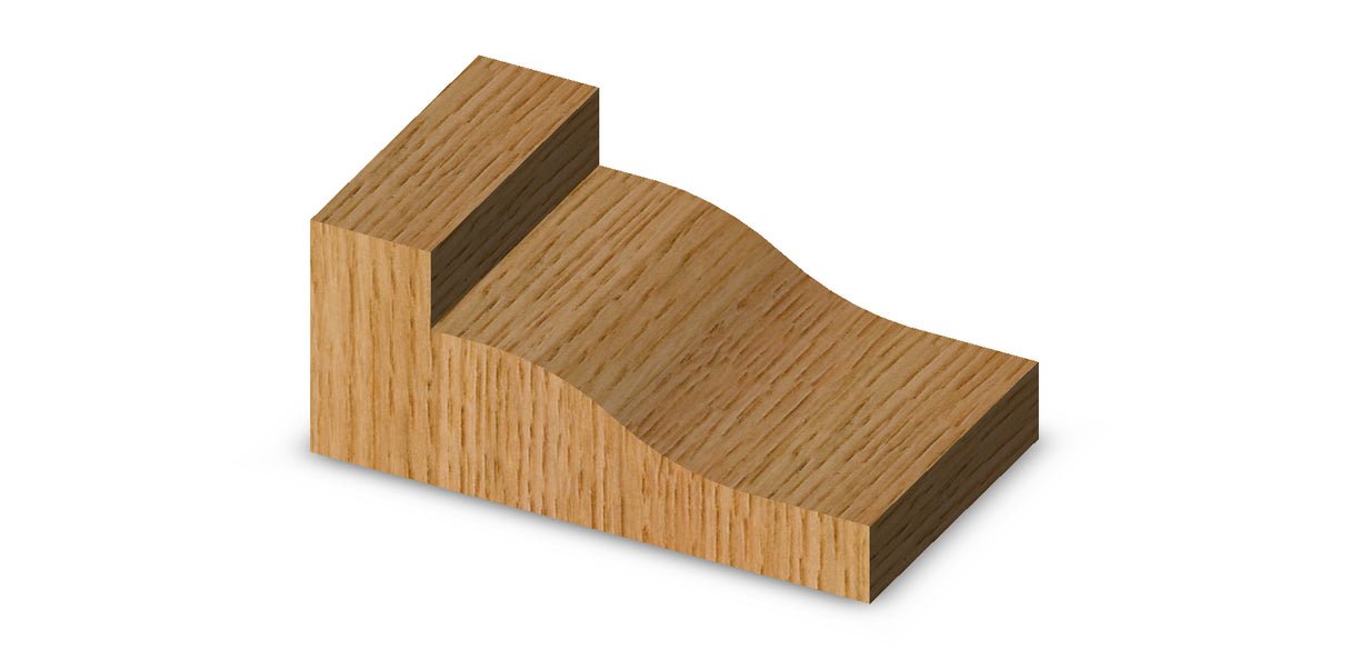 Whiteside 5900H Ogee Large Raised Panel Profile Router Bit 3-1/4" Large Diameter 1-3/8" Cut Length 1/2" Shank 2 Flute