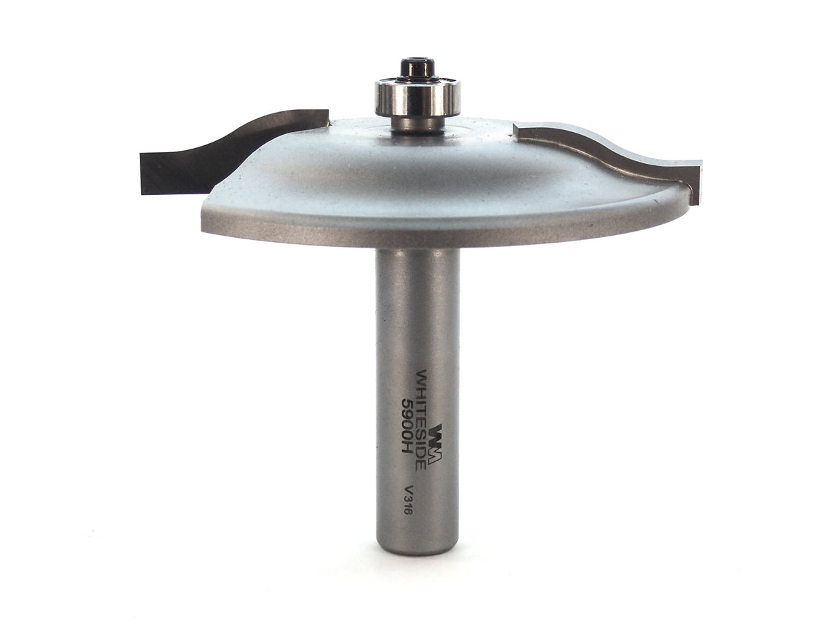 Whiteside 5900H Ogee Large Raised Panel Profile Router Bit 3-1/4" Large Diameter 1-3/8" Cut Length 1/2" Shank 2 Flute