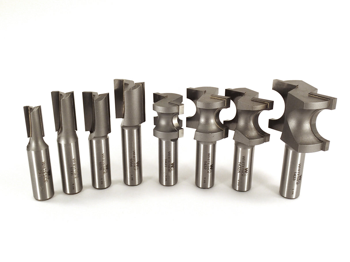 Whiteside 600 Incra Hingecrafter 8 Piece Router Bit Set 1/2" Shank