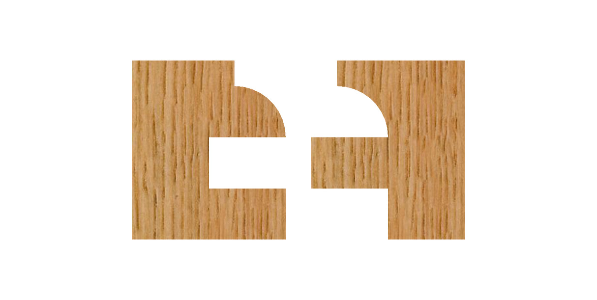 Whiteside 6001 Round Stile & Rail Router Bit Set 1" Cut Length 1/2" Shank 2 Flute