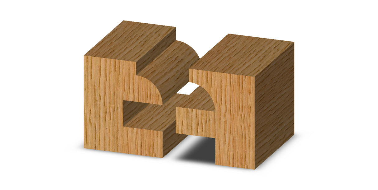 Whiteside 6001 Round Stile & Rail Router Bit Set 1" Cut Length 1/2" Shank 2 Flute