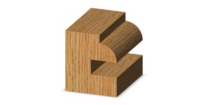 Whiteside 6001X Round Stile & Rail Router Bit Set for 7/32" Thick Panels 1/2" Shank 2 Flute