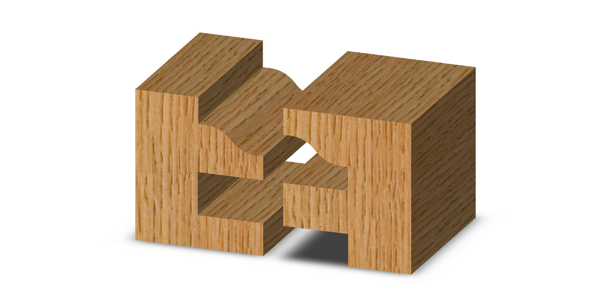 Whiteside 6001X Round Stile & Rail Router Bit Set for 7/32" Thick Panels 1/2" Shank 2 Flute