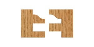 Whiteside 6002X Ogee Stile & Rail Router Bit Set for 7/32" Thick Panels 1/2" Shank 2 Flute