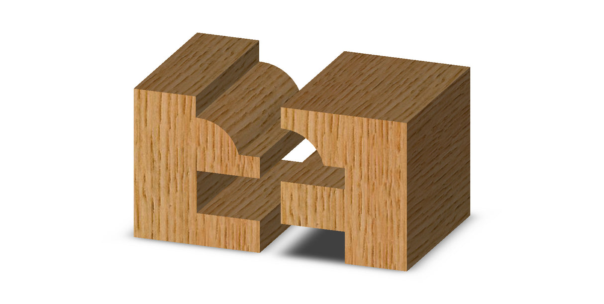 Whiteside 6003 Bead Stile & Rail Router Bit Set 7/8" Cut Length 1/2" Shank 2 Flute