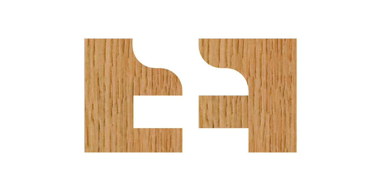 Whiteside 6005 Traditional Stile & Rail Router Bit Set 7/8" Cut Length 1/2" Shank 2 Flute