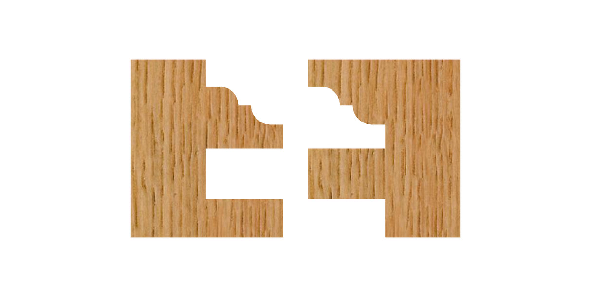 Whiteside 6006 Classical Stile & Rail Router Bit Set 7/8" Cut Length 1/2" Shank 2 Flute