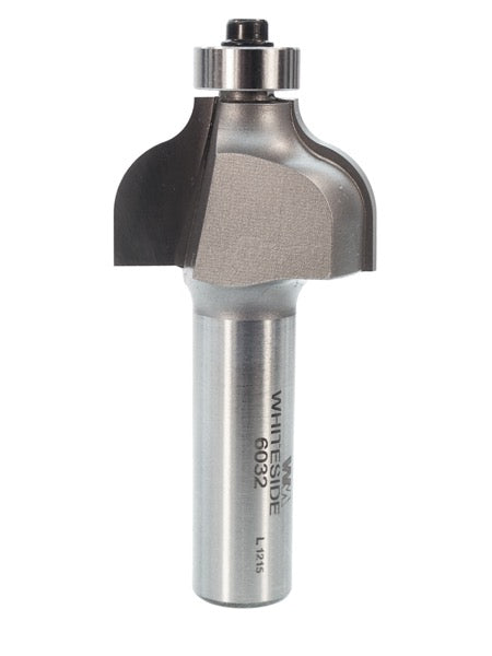 Whiteside 6032 Drawer Edge Finger Pull Router Bit 1-1/4" Large Diameter 3/4" Cut Length 1/2" Shank 2 Flute