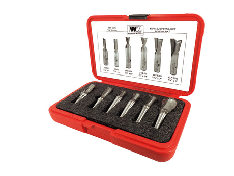 Whiteside 605 605 6 Piece Incra Router Bit Set 1/2" Shank