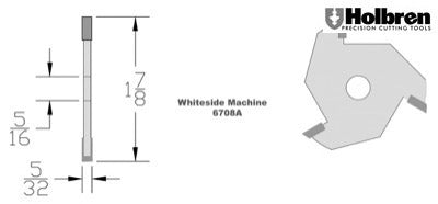 Whiteside 6708A 5-32" Slotting Cutter 3 Wing