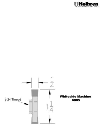 Whiteside 6805 Drawer Slot Cutter 1-1/4" Cutting Diameter 1/4" Cut Length 6 Flute
