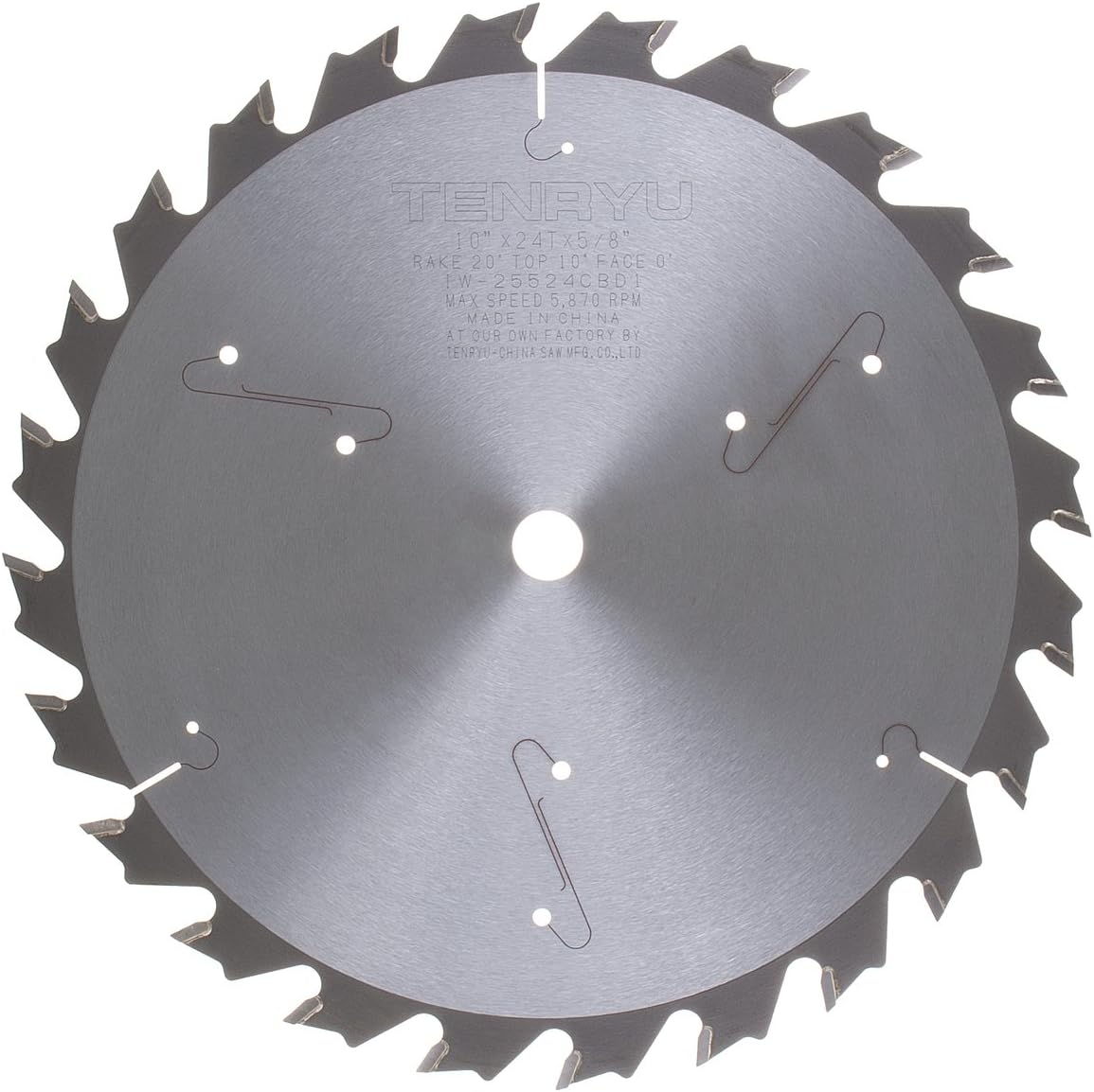 Tenryu IW-25524CBD1 10" 24T Full Kerf Industrial Series Ripping Table Saw Blade