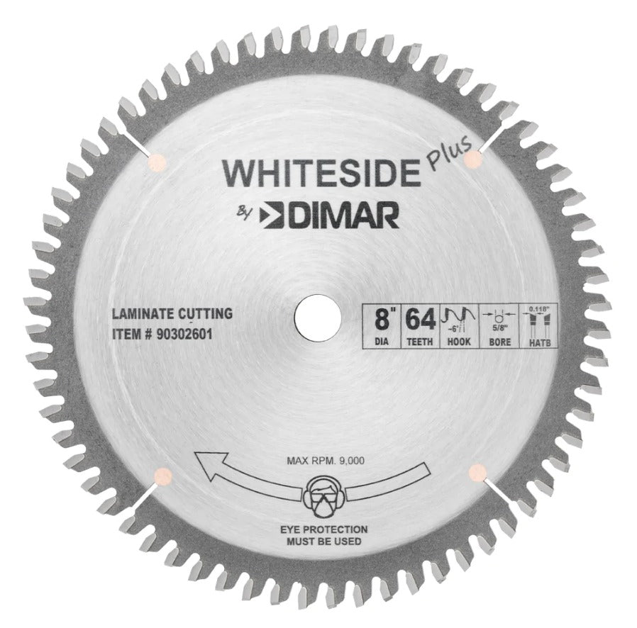 Whiteside Veneer Plywood Blade 8" x 64T x 5/8" Bore HiATB