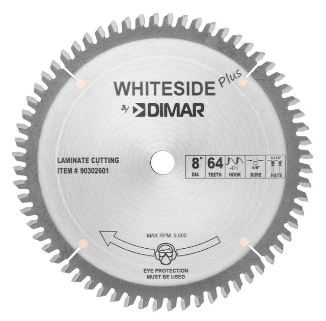 Whiteside Veneer Plywood Blade 8" x 64T x 5/8" Bore HiATB