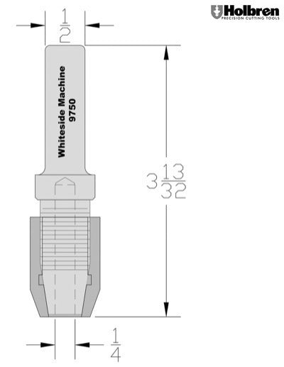Whiteside 9750 Extension Adapter for CNC Machines