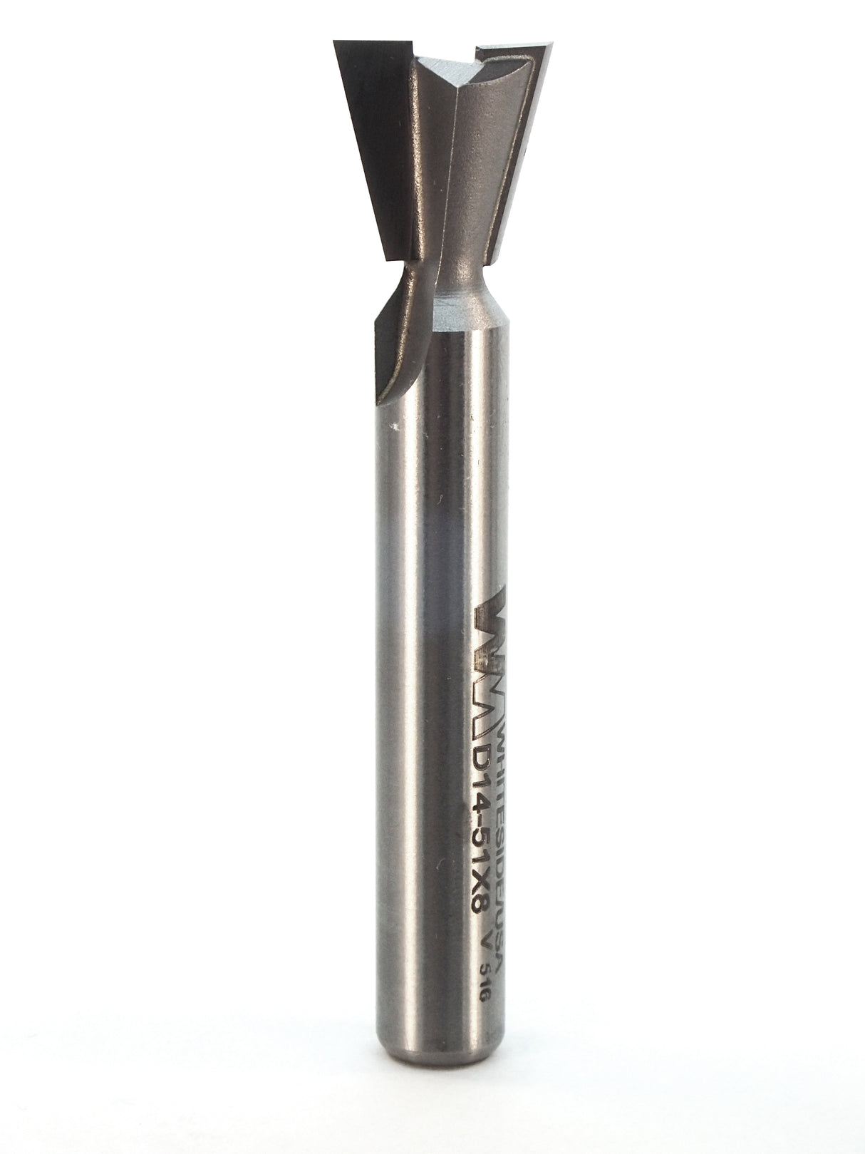Whiteside D14-51x8 Dovetail Router Bit 14 Degree 1/2" Large Diameter 1/2" Cut Depth 8mmShank 2 Flute