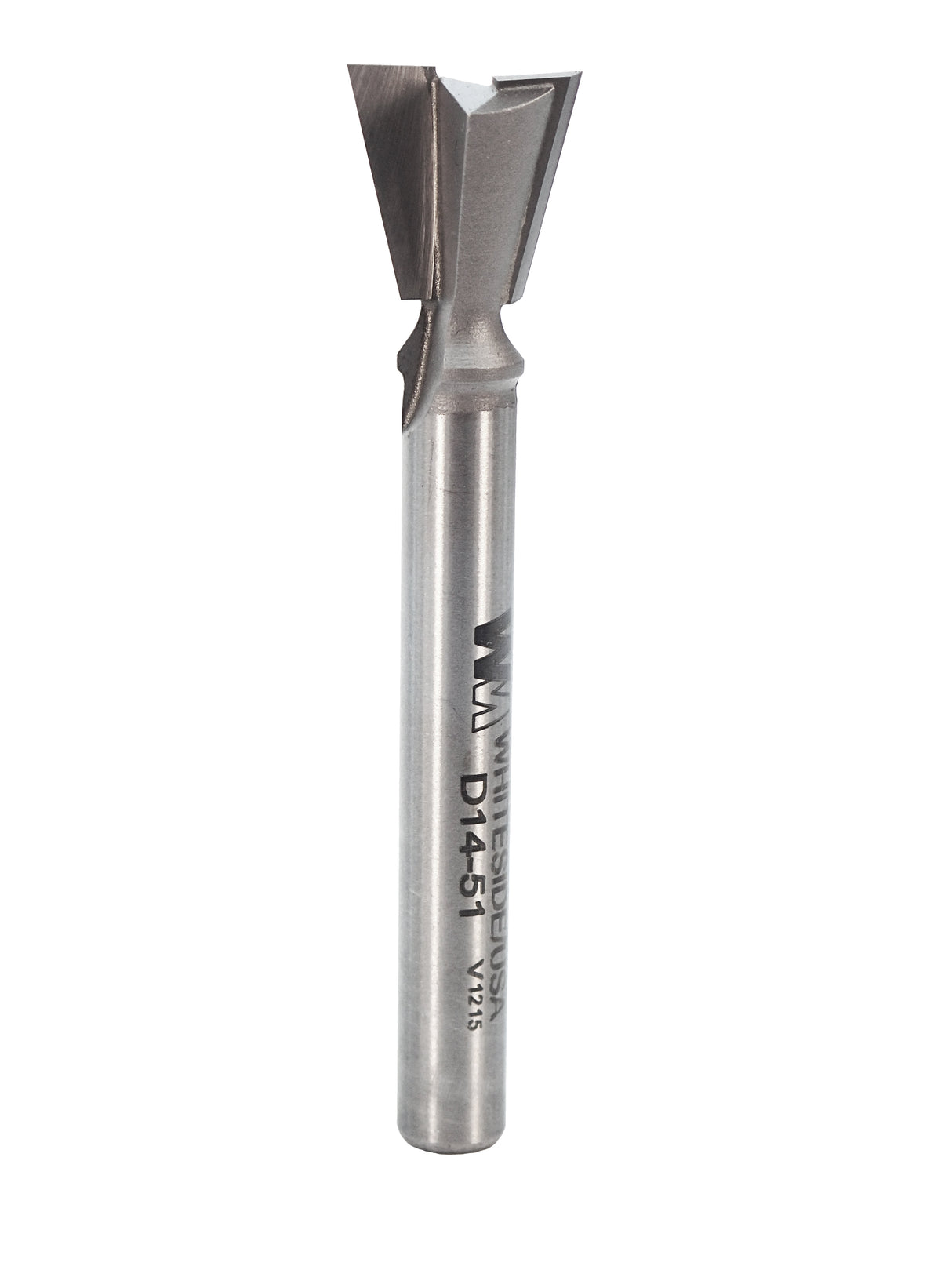 Whiteside D14-51 Dovetail Router Bit 14 Degree 1/2" Large Diameter 1/2" Cut Depth 1/4" Shank 2 Flute