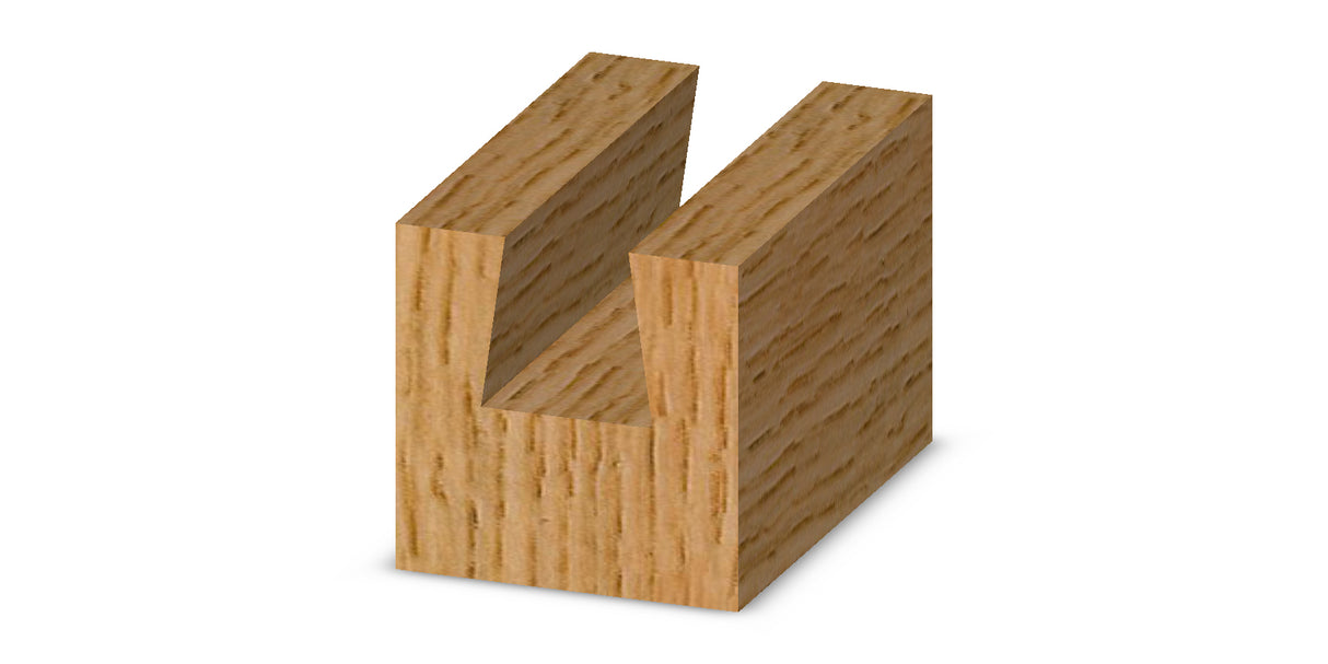 Whiteside D8-250x8 Dovetail Router Bit 8 Degree 1/4" Large Diameter 1/4" Cut Depth 8mm Shank 2 Flute