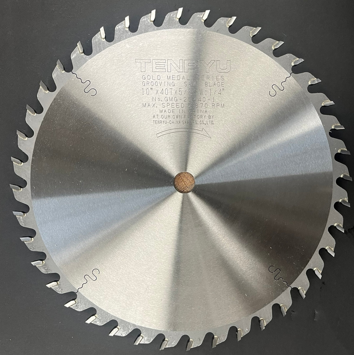 Tenryu GMG-25540-1 10" 40T FTG .250" Kerf 5/8" Arbor Grooving Saw Blade