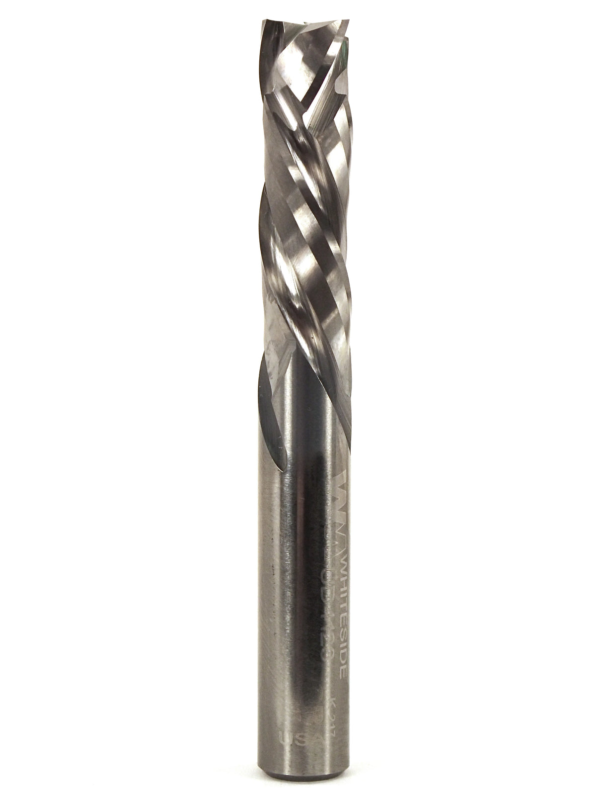 Whiteside UD4123 Up/Down Compression Bit Solid Carbide 3+3 3/8" Cutting Diameter 1-1/4" Cut Length 3/8" Shank 3 Flute