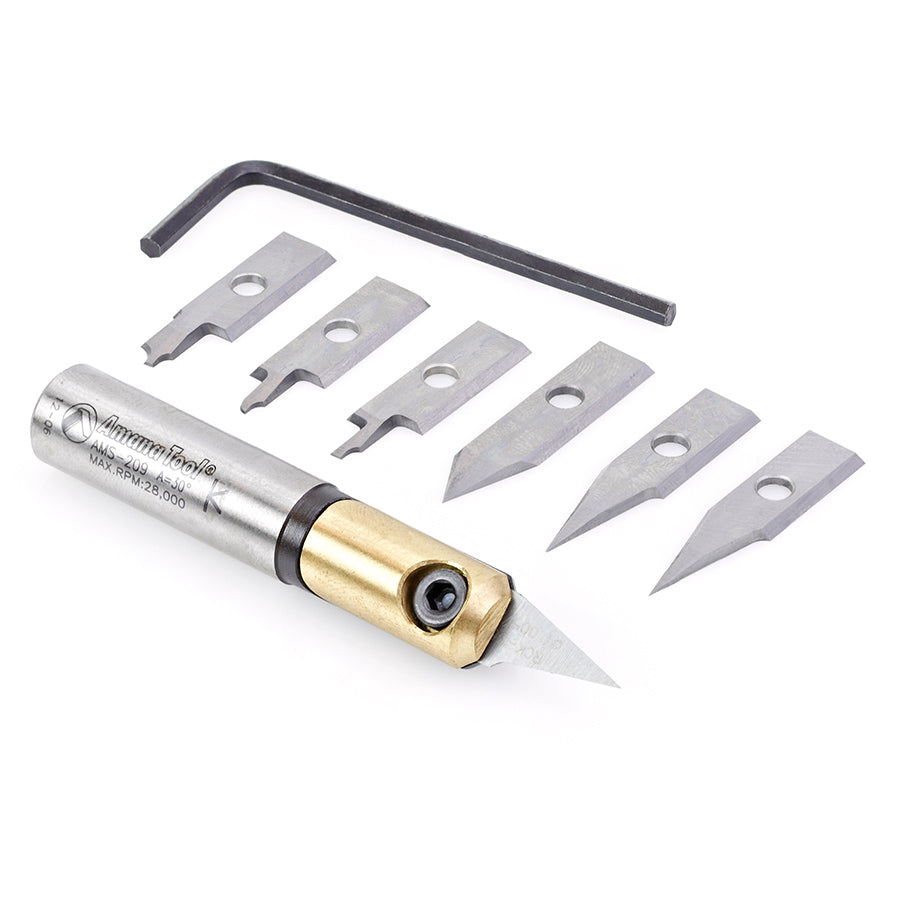 Amana AMS-209 In-Groove CNC Engraving Kit 1/2" Shank