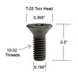 Byrd Shelix Head Carbide Insert Torx Screw