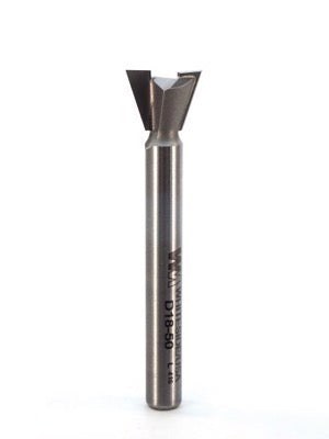 Whiteside D18-50 Dovetail Router Bit 18 Degree 1/2" Large Diameter 3/8" Cut Length 1/4" Shank 2 Flute