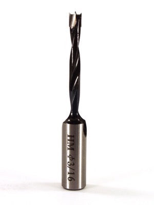 Whiteside DB187-70 RH Dowel Drill Carbide Tipped 3/16" Cutting Diameter 70mm Overall Length