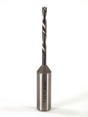Whiteside DB3-70LHSC RH Dowel Drill Solid Carbide 3mm Cutting Diameter 70mm Overall Length