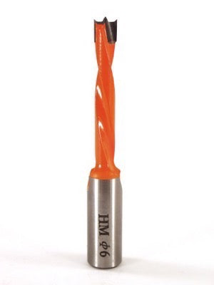 Whiteside DB6-70LH LH Dowel Drill Carbide Tipped 6mm Cutting Diameter 70mm Overall Length
