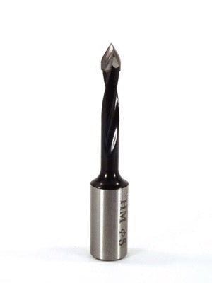 Whiteside DT5-57 Dowel Drill Thru Hole V-Point Carbide Tipped RH 5mm Cutting Diameter 57mm Overall Length