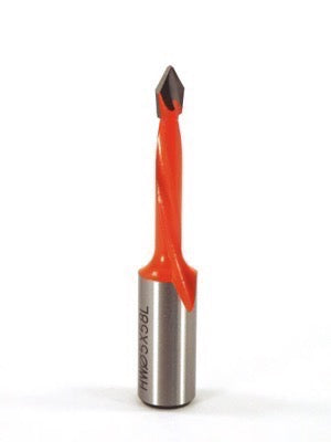 Whiteside DT5-57LH Dowel Drill Thru Hole V-Point Carbide Tipped LH 5mm Cutting Diameter 57mm Overall Length