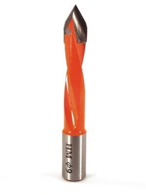 Whiteside DT9-70LH Dowel Drill Thru Hole V-Point Carbide Tipped LH 9mm Cutting Diameter 70mm Overall Length