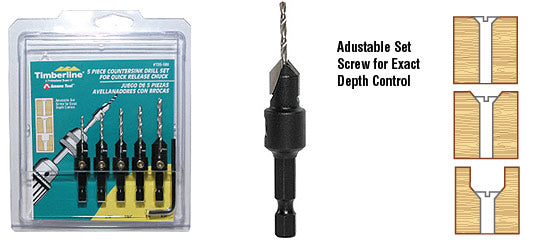 Amana Timberline TDS-500 5 Pc. Quick Release Countersink Set