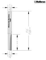 Whiteside 1005 Straight Router Bit 1/4" Cutting Diameter 1" Cut Length 1/4" Shank 1 Flute