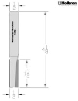 Whiteside 1070 Straight Router Bit 1/2" Cutting Diameter 1-1/2" Cut Length 1/2" Shank 2 Flute