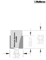 Whiteside 13-656 Screw Type Helix Mortise Cutter 21/32" Cutting Diameter 5/8" Cut Length 2 Flute