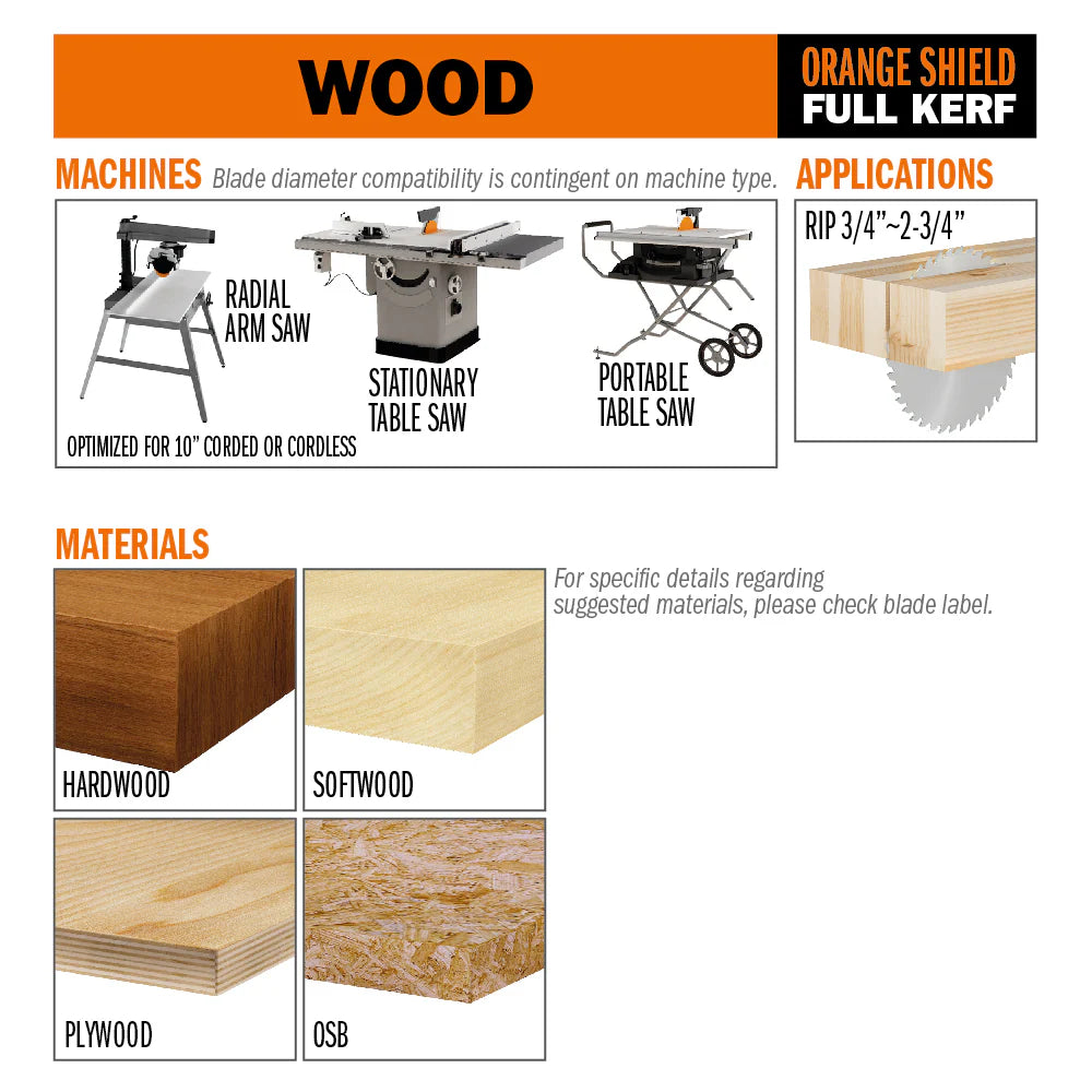 CMT Industrial Ripping Blade Blade 10"x24T 5/8" Bore