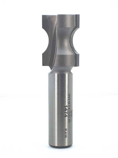 Whiteside 1474 Oval Edge Router Bit 1/2" Bead 1/8" Depth 1" Cut Length 1/2" Shank 2 Flute