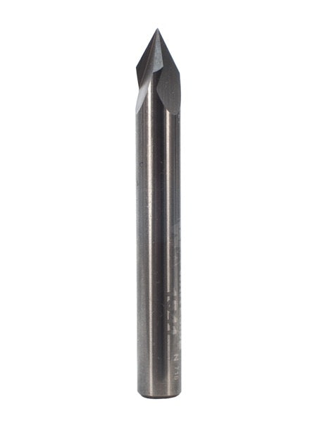 Whiteside 1541 Three Flute V-Groove Router Bit 60 Degree 1/4" Cutting Diameter 7/32" Point Length 1/4" Shank 2 Flute