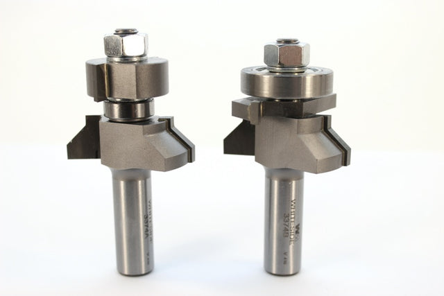 Whiteside 3374 Vee Panel Tongue & Groove Router Bit Set 1/2" Shank 2 Flute